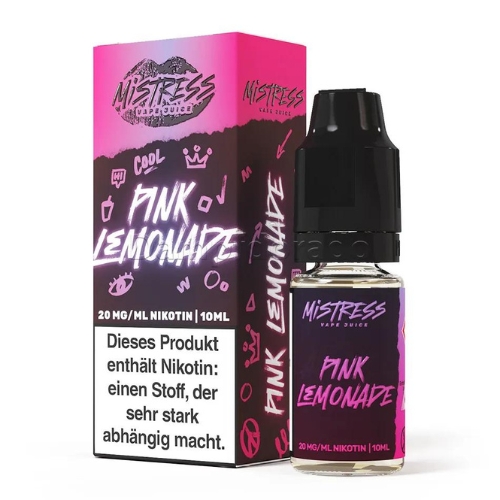 Mistress Vape Juice Pink Lemonade 20mg Nic Salt Liquid