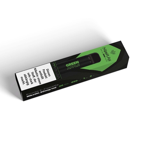 NameLess Einweg E-Zigarette GreenApple Aroma 600 Züge 20mg