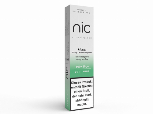 Nic Vape Einweg E-Shisha 500 Cool Mint 20 mg Nikotin