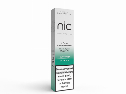 Nic Vape Einweg E-Shisha 500 Lush Ice 20 mg Nikotin