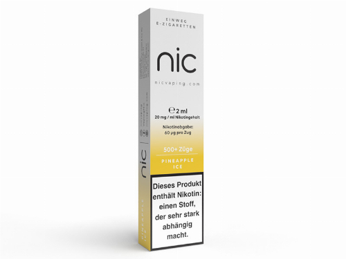 Nic Vape Einweg E-Shisha 500 Pineapple Ice 20 mg Nikotin
