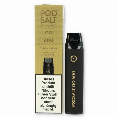 Pod Salt Go 600 Einweg E-Shisha Cuban Creme-Aroma 20mg