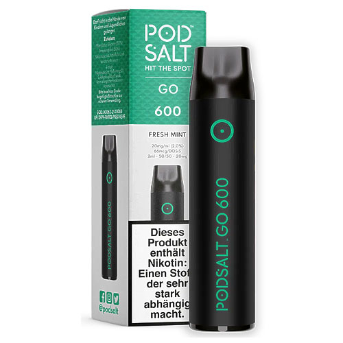 Pod Salt Go 600 Einweg E-Shisha Fresh-Mint-Aroma 20mg