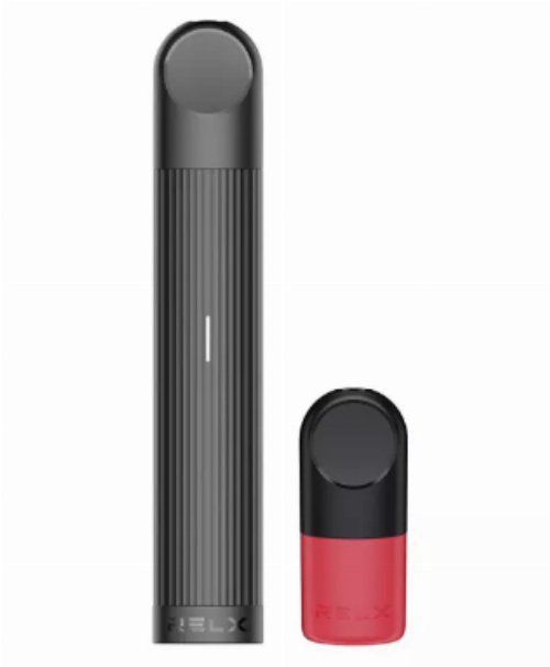 RELX E-Zigarette Essential Kit Black 1+1 Pod Fresh Red 18mg 