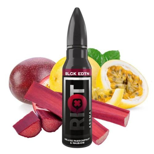 RIOT SQUAD BLACK EDITION Aroma Deluxe Passionfruit&Rhubarb 15ml
