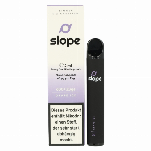 SLOPE Einweg E-Zigarette Grape Ice ca. 600 Züge 20mg