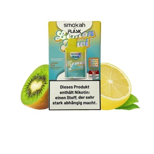 Smokah x Flask Pocket Einweg E-Zigarette Lemon Kiwi 20mg