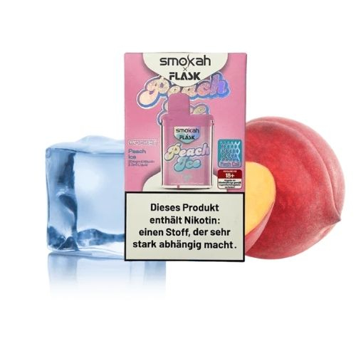 Smokah x Flask Pocket Einweg E-Zigarette Peach Ice 20mg