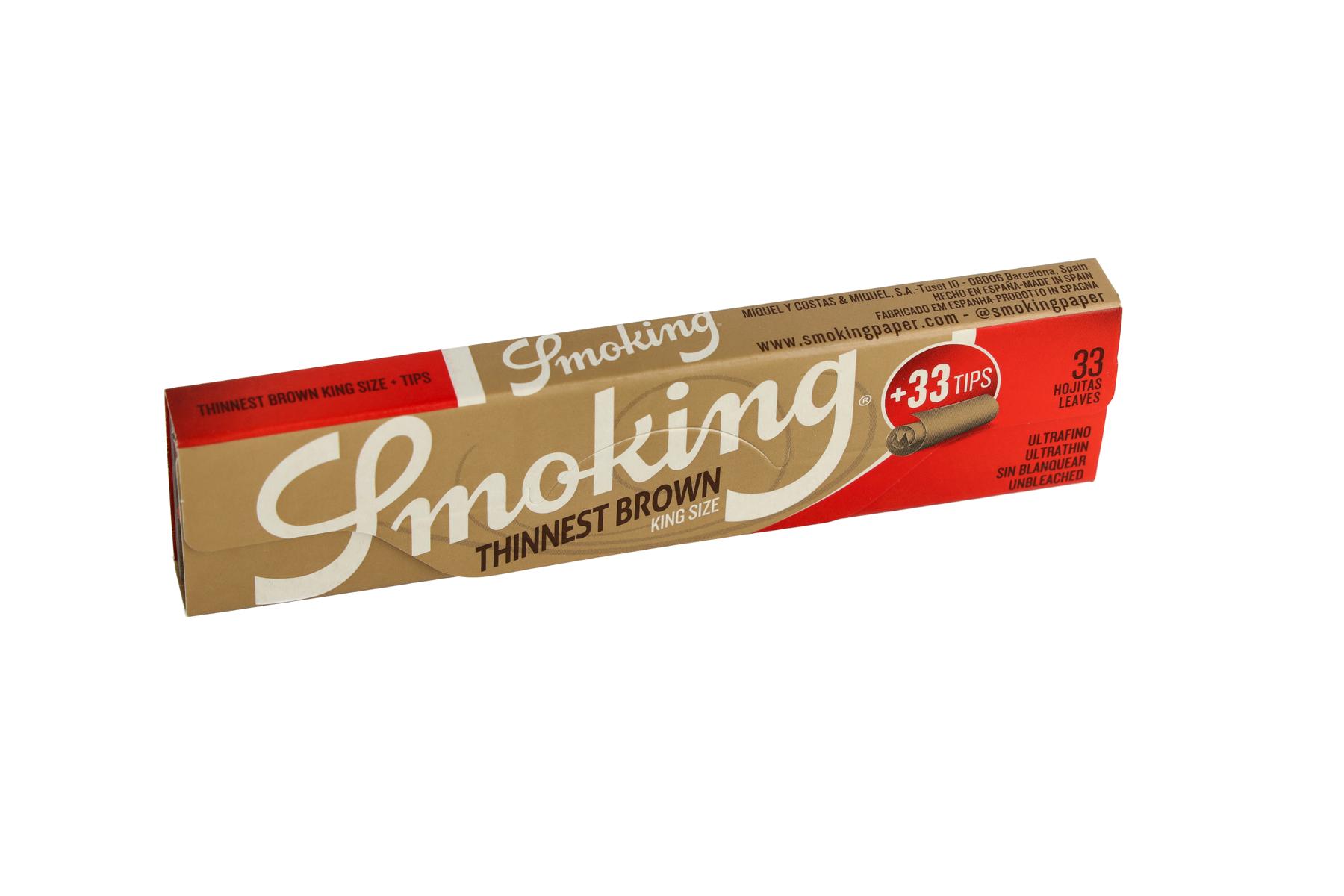 Smoking Thinnest Brown King Size + Tips