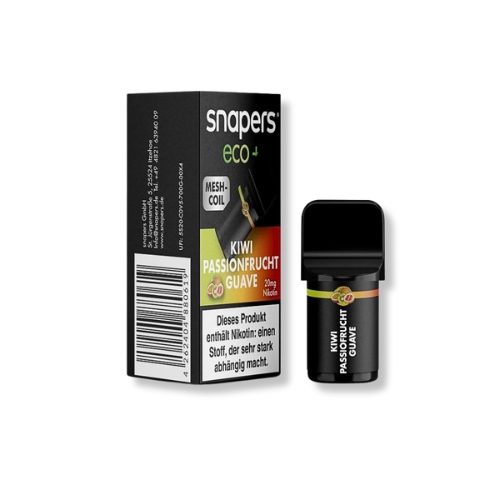 snapers eco+ Kiwi Passionsfrucht Guave Prefilled Pod 1x2ml 20mg