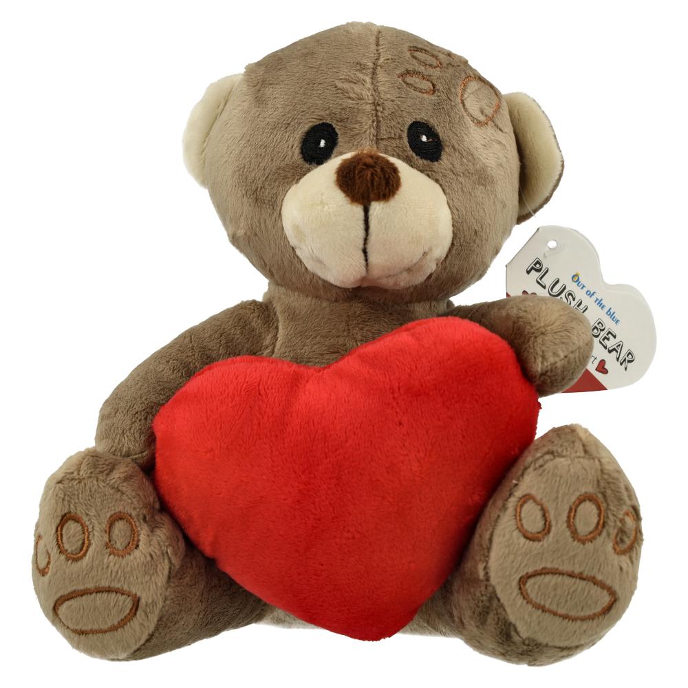 Teddybär mit Herz hellbraun kuschelig weich