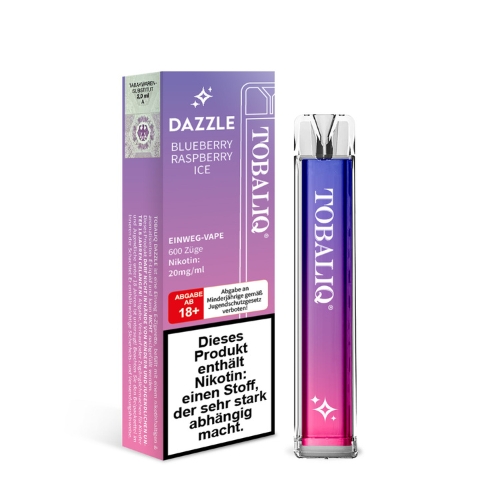 TobaliQ Dazzle Einweg E-Zigarette Blueberry Raspberry Ice 20mg