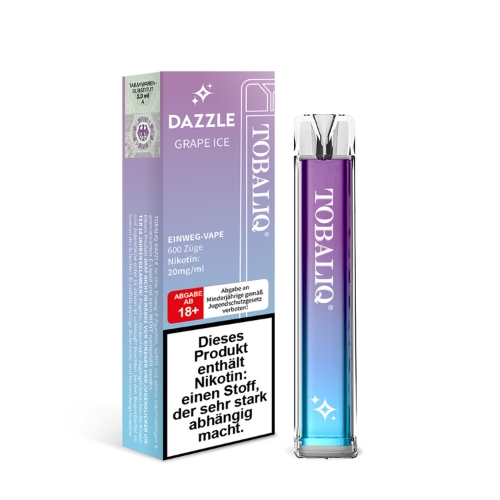 TobaliQ Dazzle Einweg E-Zigarette Grape Ice 20mg