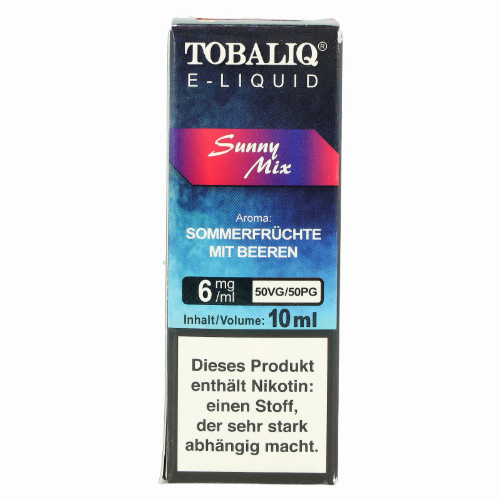 Tobaliq E-Liquid Sunny Mix 10ml 6mg
