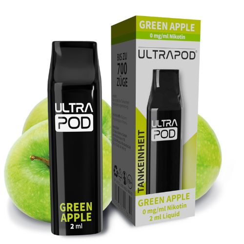 UltraBio Ultrapod Green Apple 1x2ml Nikotinfrei