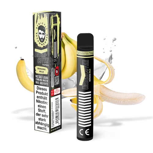 Undercover Vapes 600 Banana Milk Einweg E-Shisha 20mg Nikotin
