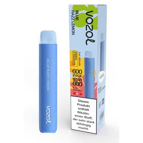 Vozol Star 600 Einweg E-Zigarette Blue Razz lemon 20mg