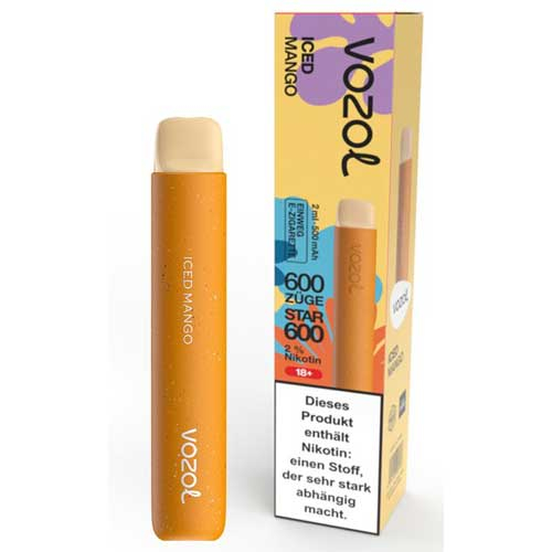 Vozol Star 600 Einweg E-Zigarette Iced Mango 20mg
