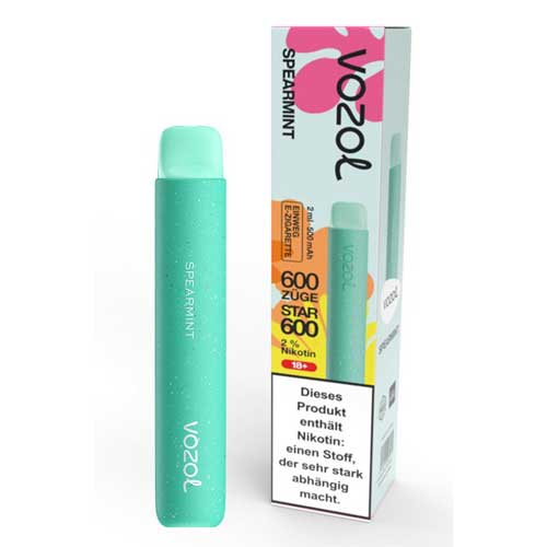 Vozol Star 600 Einweg E-Zigarette Spearmint 20mg