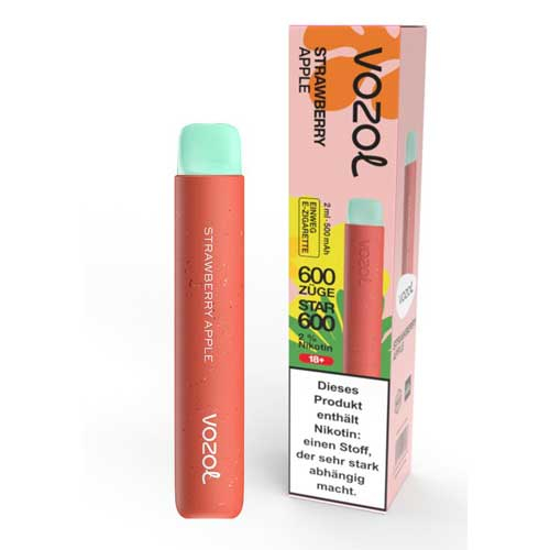 Vozol Star 600 Einweg E-Zigarette Strawberry Apple 20mg