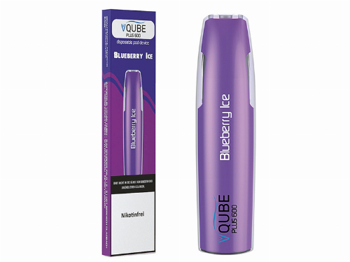 VQUBE Plus 500 Einweg E-Zigarette Blueberry Ice Aroma ohne Nikotin