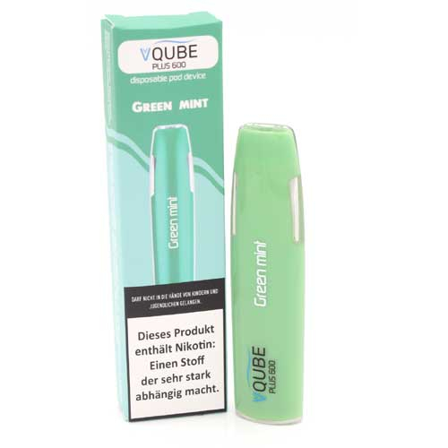 VQUBE Plus 600 E-Shisha Green Mint Aroma 16mg