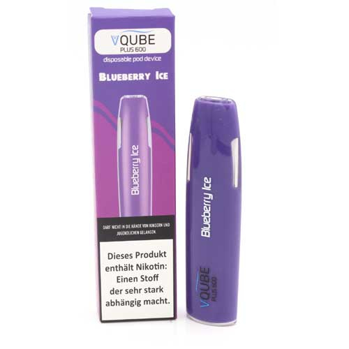 VQUBE Plus 600 Einweg E-Zigarette Blueberry Ice Aroma 16mg