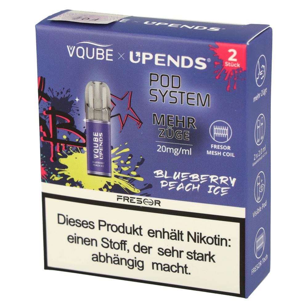 Vqube Upends Blueberry Peach Ice Pods 2 x 2ml 20mg