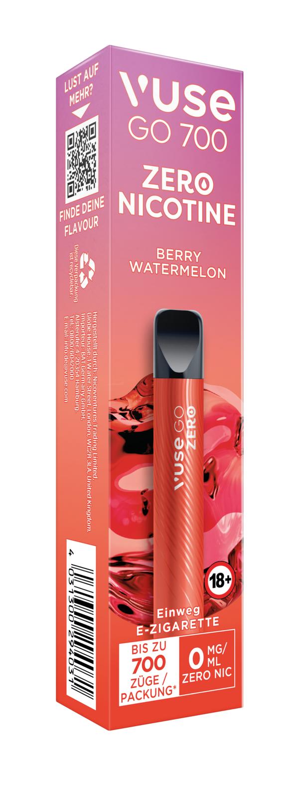 Vuse Go 700 Einweg E-Zigarette Berry Watermelon 0mg/ml Nikotin