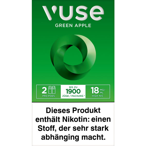 Vuse PRO Smart Caps Green Apple 2 Stück 18mg/ml