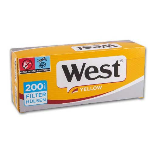 West Yellow Zigarettenhülsen 200 Stück