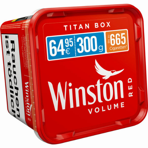 Winston Tabak Rot 300g Titan Box Volumentabak
