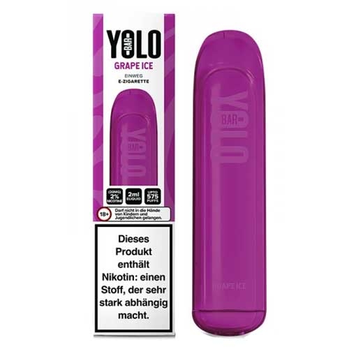 Yolo Bar 575 Einweg E-Zigarette Grape Ice Aroma 20mg