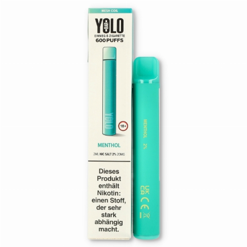Yolo Bar 600  Einweg E-Zigarette Menthol Aroma 20mg
