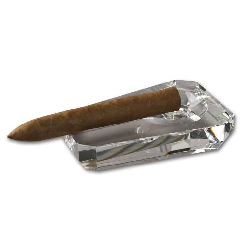 Zigarrenascher Kristall Trapez 1 Ablage 