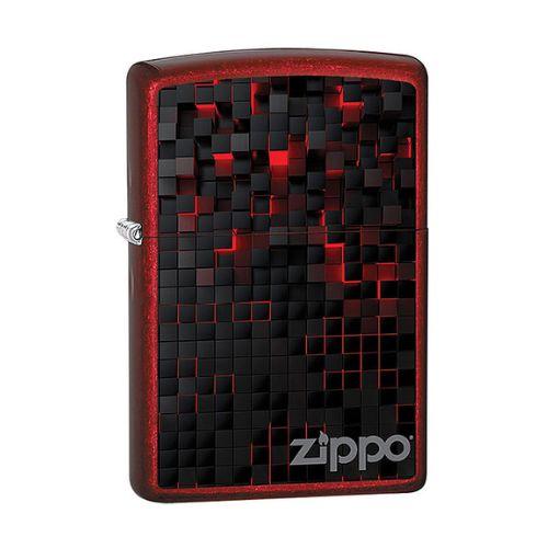 Zippo Feuerzeug Black Cubes Design Rot/Schwarz