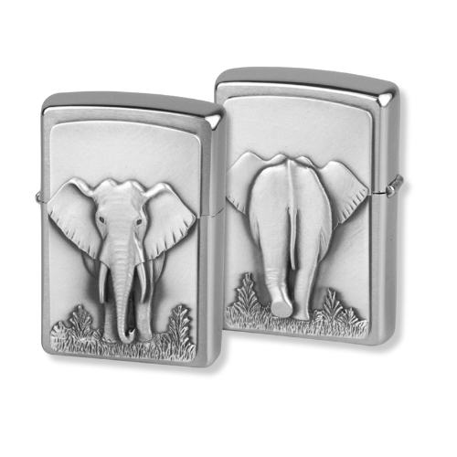 Zippo Feuerzeug Elefant in Spiegelbox