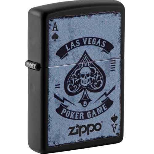 Zippo Feuerzeug schwarz color Poker Game Las Vegas