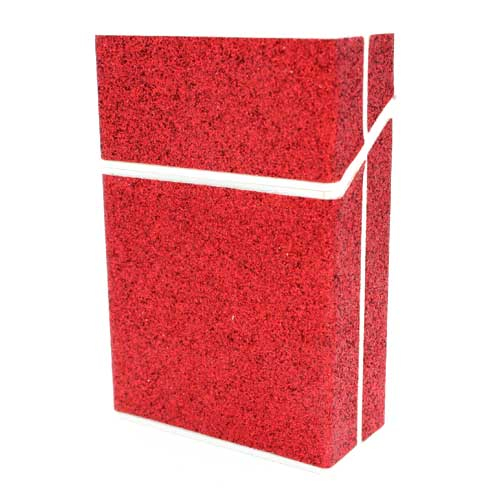 Zorr Zigarettenbox Kunststoff Glitter Rot
