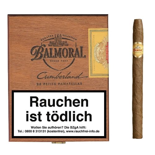 Balmoral Cumberland Petit Panatellas Sumatra Zigarren 25er