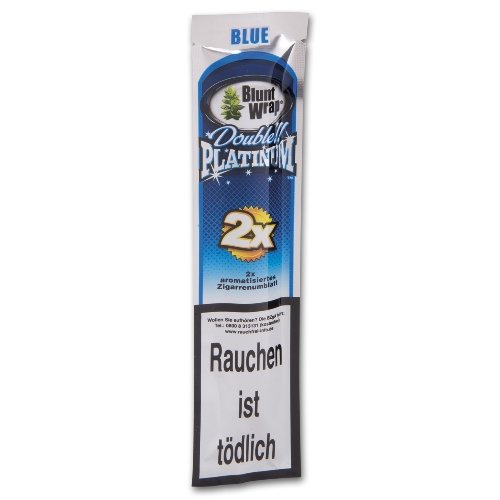 Blunt Wraps Zigarrenumblatt Double Platinum Blueberry Burst