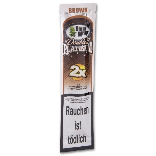 Blunt Wraps Zigarrenumblatt Double Platinum Brown (Chocolate)