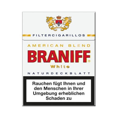 Braniff Filterzigarillos American-Blend White Big mit Naturdeckblatt 23er