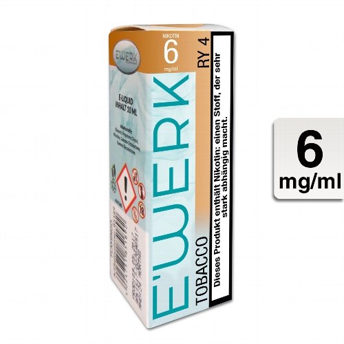 E-Liquid E-WERK RY4 Tobacco 6 mg Nikotin
