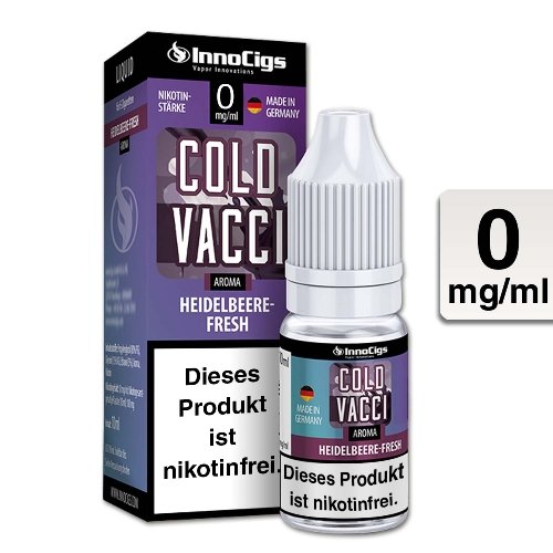 E-Liquid InnoCigs Cold Vacci Heidelbeere-Menthol 0mg Nikotin
