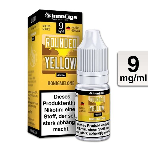 E-Liquid InnoCigs Rounded Yellow Honigmelone 9mg Nikotin