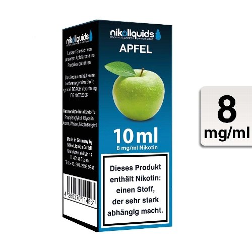 E-Liquid NIKOLIQUIDS Apfel 8 mg Nikotin