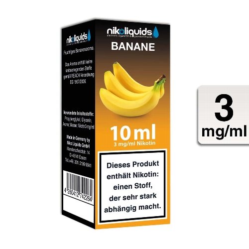 E-Liquid NIKOLIQUIDS Banane 3 mg Nikotin