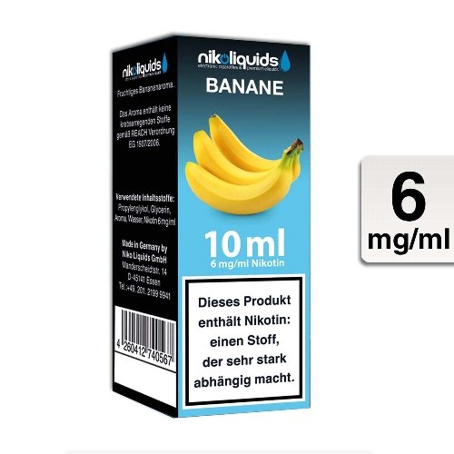 E-Liquid NIKOLIQUIDS Banane 6 mg Nikotin