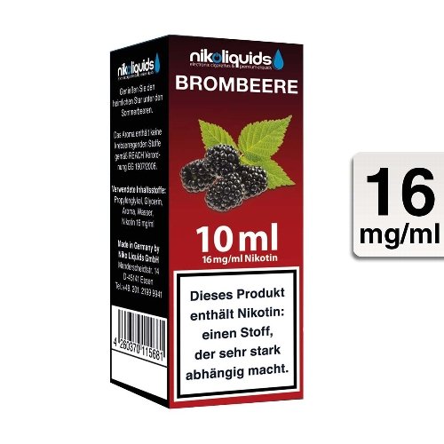 E-Liquid NIKOLIQUIDS Brombeere 16 mg